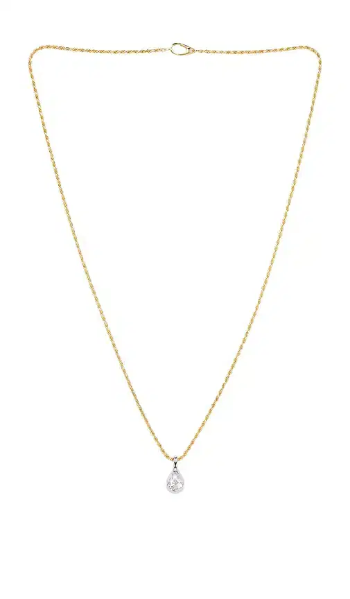 SHASHI Pear Diamond Chain Necklace