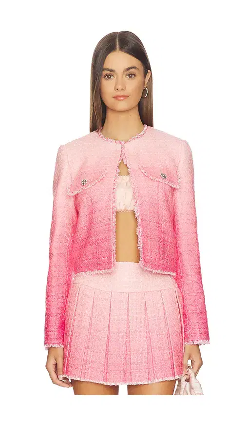 Alice + Olivia Alice + Olivia Dumont Tweed Boxy Jacket