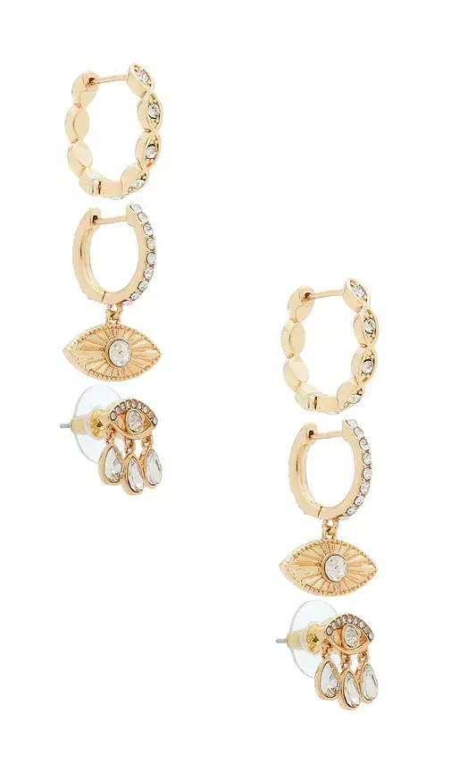 BaubleBar Good Intentions Evil Eye Earring Set