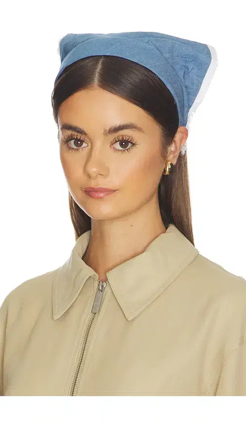 Lele Sadoughi Jackie Chambray Handkerchief Headband