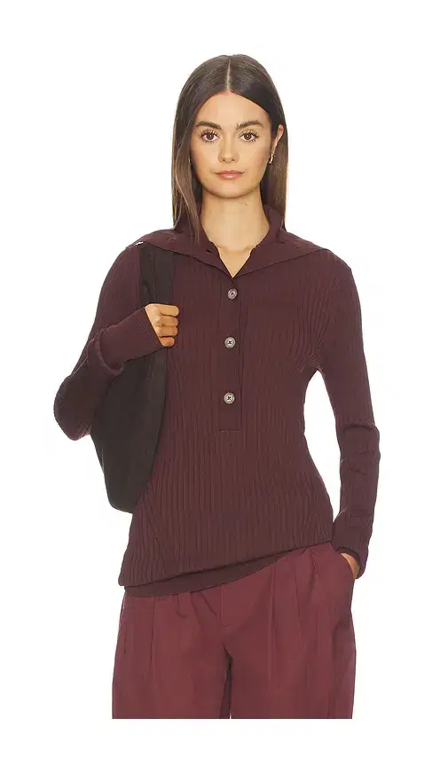 Entire Studios High Neck Henley Top