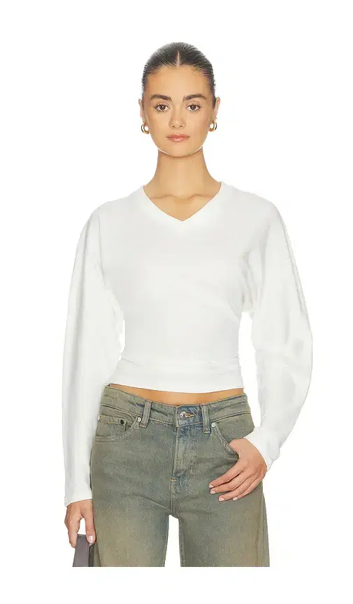 EB Denim Acacia V Neck Long Sleeve Top
