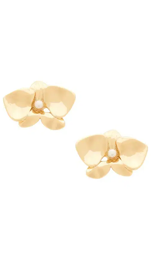 Ettika Pearl Blossom Stud Earrings