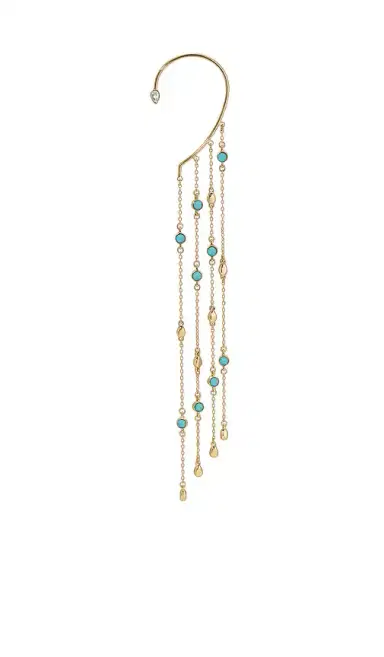 Ettika Linear Chains Statement Ear Cuff | Thumbnail 1