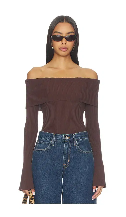 MORE TO COME Candace Off Shoulder Sweater