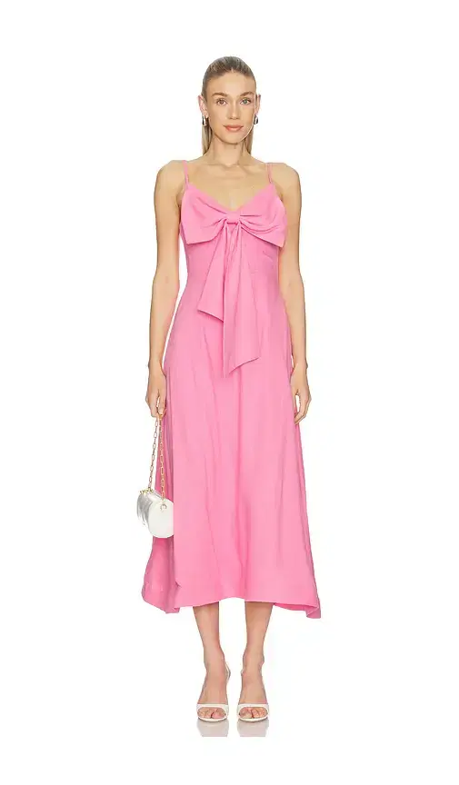 ELLIATT Miri V-neck Bow Midi Dress