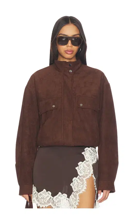 MORE TO COME Kaydee Faux Suede Jacket