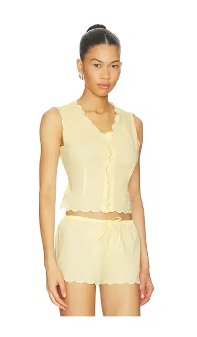Montce X Elsa Hosk Scalloped Vest Top | Thumbnail 2
