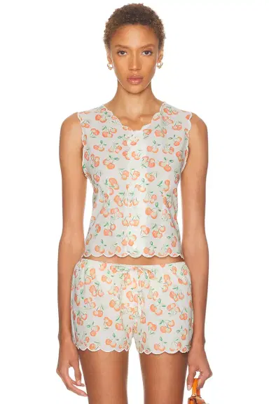 Montce X Elsa Hosk Scalloped Vest Top | Thumbnail 3