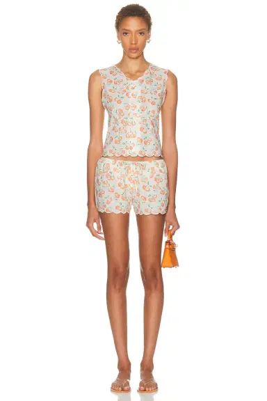 Montce X Elsa Hosk Scalloped Vest Top | Thumbnail 6