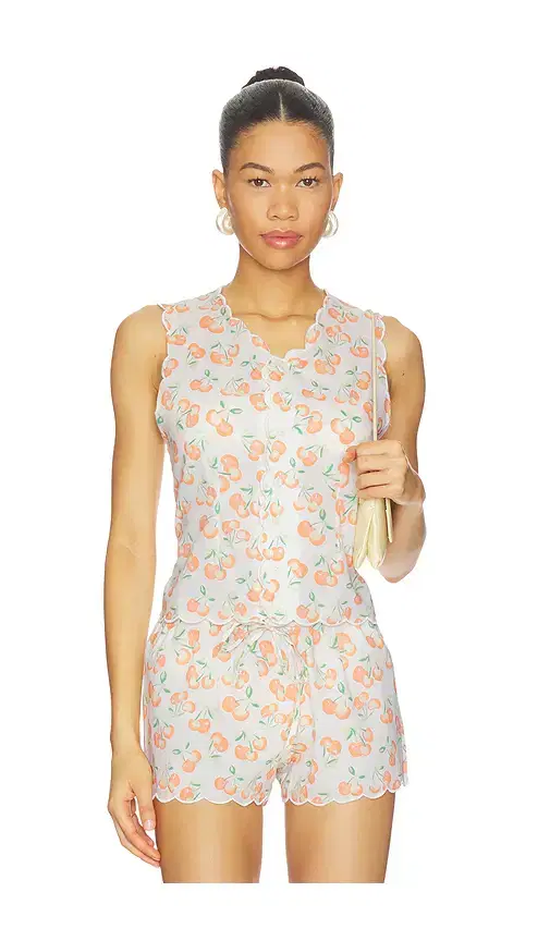 Montce X Elsa Hosk Scalloped Vest Top