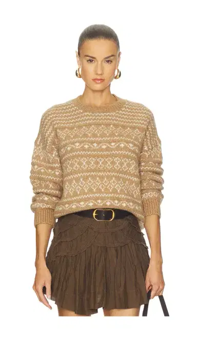 NAADAM Luxe Lofty Alpaca Fair Isle Crewneck | Thumbnail 1 NAADAM Luxe Lofty Alpaca Fair Isle Crewneck | Thumbnail 1