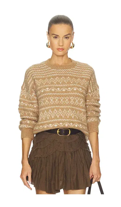 NAADAM Luxe Lofty Alpaca Fair Isle Crewneck