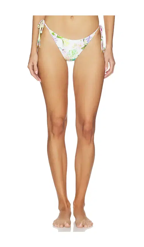 PQ Embroidered Tie Side Bikini Bottom