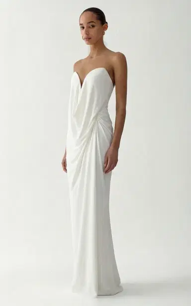 The New Arrivals Ilkyaz Ozel Rodin Draped Maxi Dress | Thumbnail 2