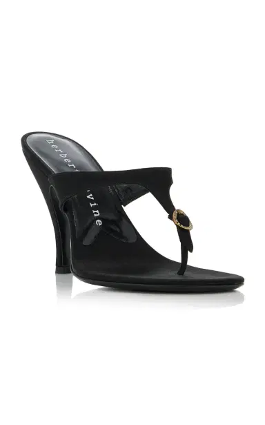 Herbert Levine Kiss and Tell Satin Sandals | Thumbnail 4