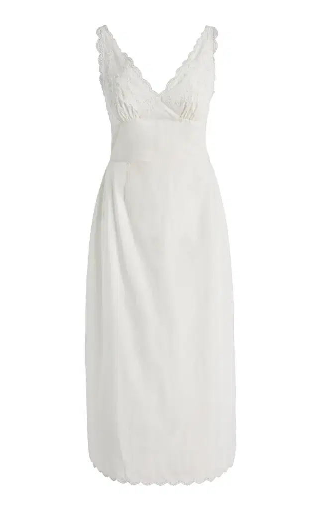 Posse Exclusive Lois Broderie Anglaise Cotton Midi Dress