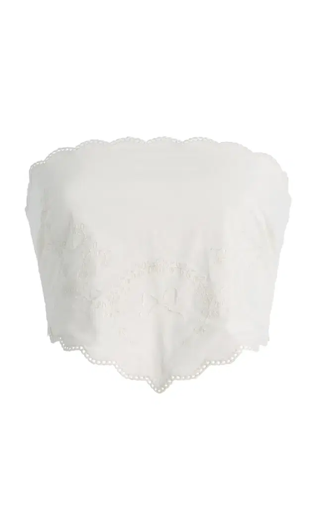 Posse Exclusive Lois Broderie Anglaise Cotton Tie Top