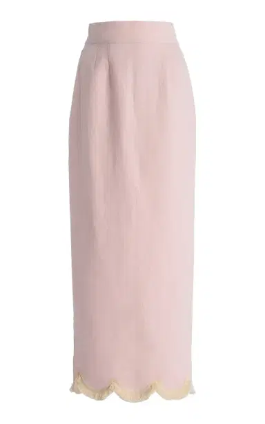 Posse Exclusive Essie Fringed Linen Maxi Column Skirt | Thumbnail 8 Posse Exclusive Essie Fringed Linen Maxi Column Skirt | Thumbnail 8