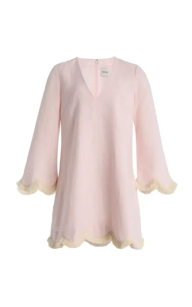 Posse Exclusive Essie Fringed Linen Mini Kaftan