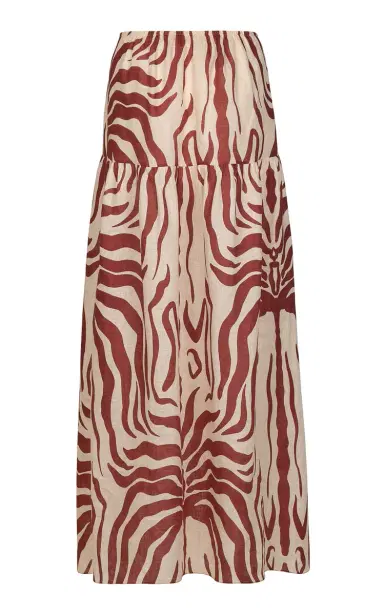 Johanna Ortiz Bohemia Printed Linen Maxi Skirt | Thumbnail 4