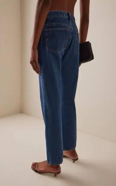 EB Denim Ariel Rigid Mid-Rise Wedgie Straight-Leg Jeans | Thumbnail 4