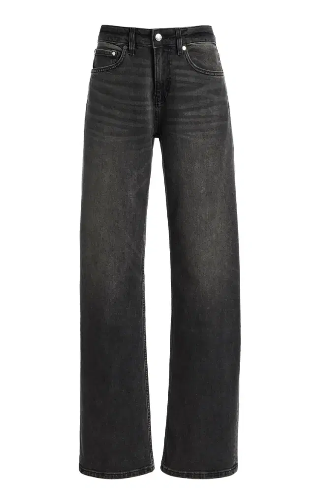 EB Denim Alida Stretch Mid-Rise Loose Bowed Jeans