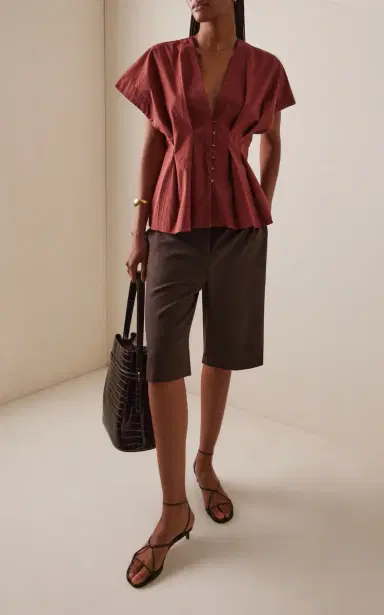 House of Dagmar Cinched Cotton Top | Thumbnail 2