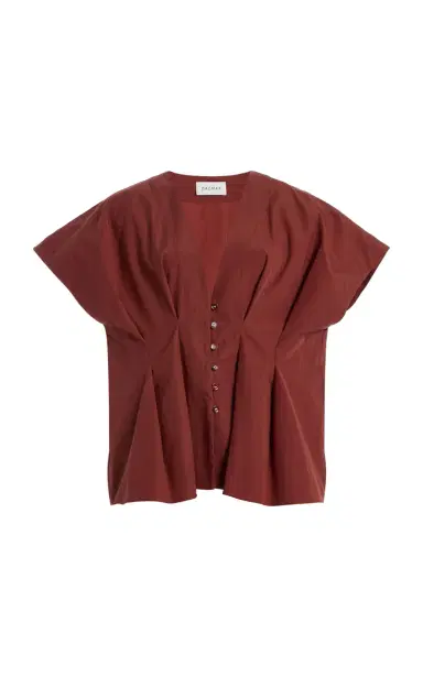 House of Dagmar Cinched Cotton Top | Thumbnail 1
