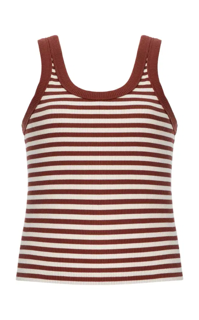House of Dagmar Ribbed Organic Cotton-Blend Tank Top