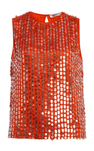 Zankov Eleanor Beaded Silk Top | Thumbnail 1 Zankov Eleanor Beaded Silk Top | Thumbnail 1
