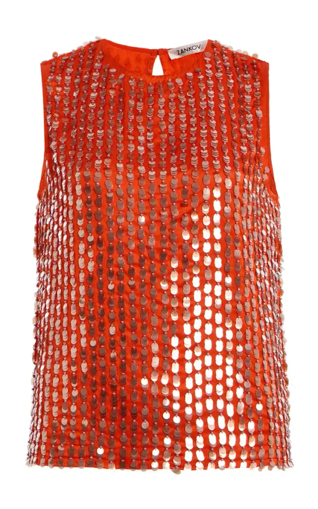 Zankov Eleanor Beaded Silk Top