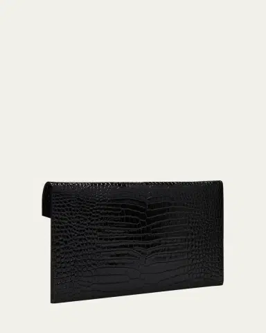 Saint Laurent Uptown YSL Pouch in Croc-Embossed Leather | Thumbnail 11 Saint Laurent Uptown YSL Pouch in Croc-Embossed Leather | Thumbnail 11