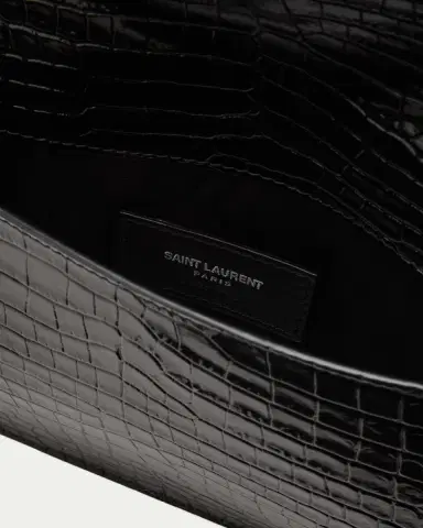 Saint Laurent Uptown YSL Pouch in Croc-Embossed Leather | Thumbnail 12 Saint Laurent Uptown YSL Pouch in Croc-Embossed Leather | Thumbnail 12
