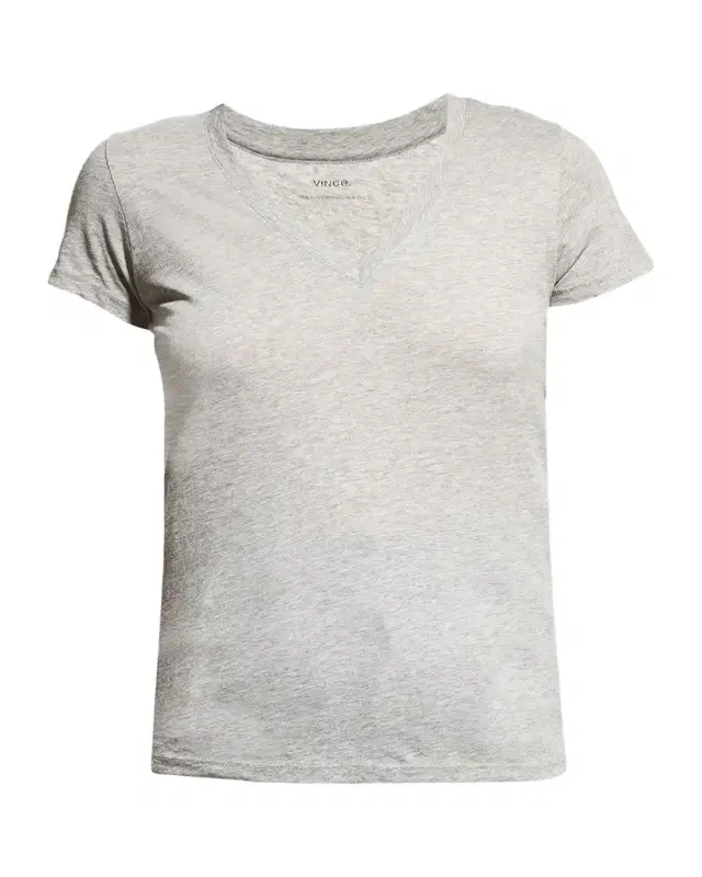 Vince Essential Pima Cotton V-Neck Tee