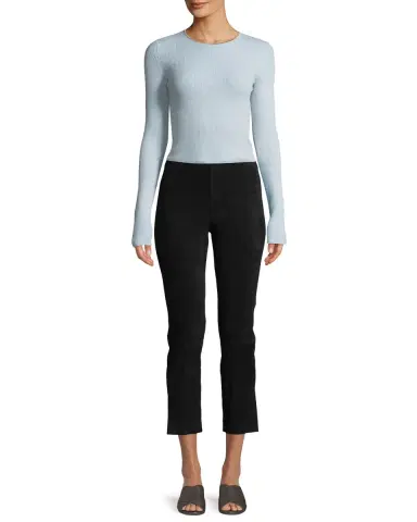 Vince Stretch-Suede Split Hem Crop Pants | Thumbnail 4