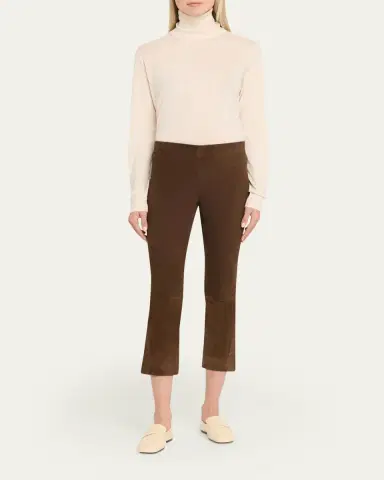 Vince Stretch-Suede Split Hem Crop Pants | Thumbnail 6