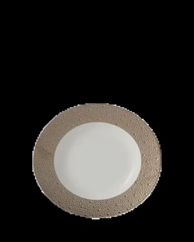 Bernardaud Ecume Platinum Rim Soup Plate, 9" | Thumbnail 2