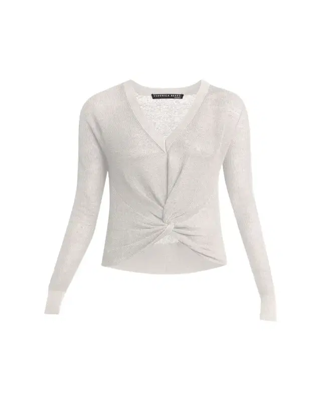 Soren V-Neck Twisted-Hem Sweater