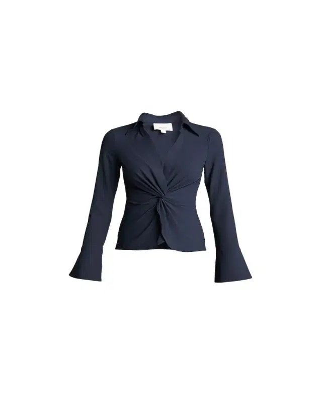 Cinq à Sept McKenna Long-Sleeve Collared Top