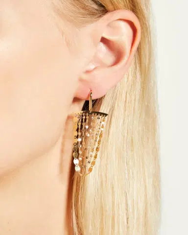 Lana 14K Gold Small Nude Cascade Earrings | Thumbnail 2