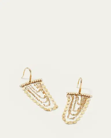 Lana 14K Gold Small Nude Cascade Earrings | Thumbnail 3