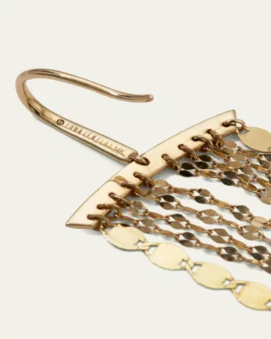 Lana 14K Gold Small Nude Cascade Earrings | Thumbnail 4