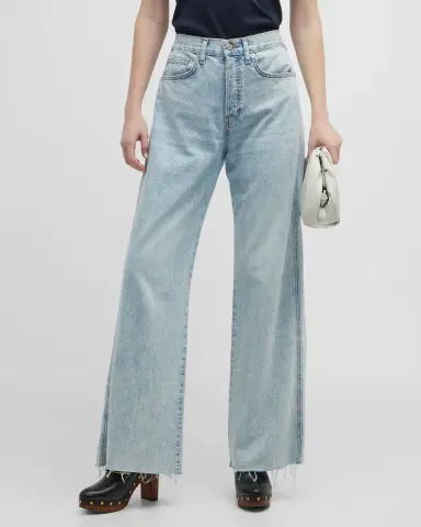 Veronica Beard Taylor Wide-Leg Jeans | Thumbnail 4