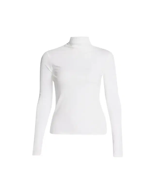Vince Essential Long-Sleeve Cotton Turtleneck Top