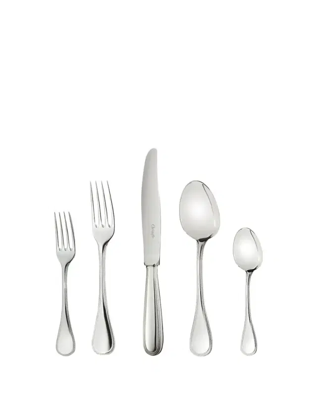 Christofle Perles 5-Piece Flatware Place Setting