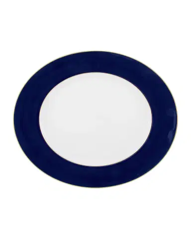 Raynaud Horizon Blue de Four Filet Gold Buffet Plate | Thumbnail 2