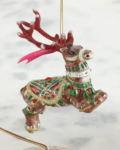 Jay Strongwater Comet Reindeer Glass Ornament | Thumbnail 2 Jay Strongwater Comet Reindeer Glass Ornament | Thumbnail 2