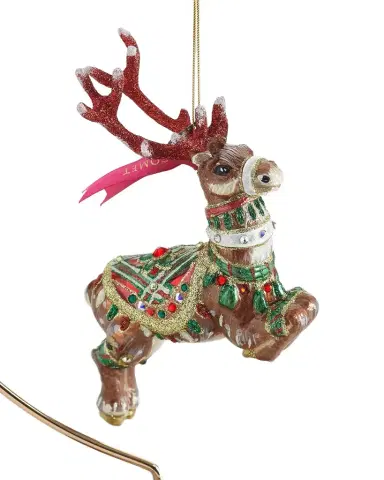 Jay Strongwater Comet Reindeer Glass Ornament | Thumbnail 1 Jay Strongwater Comet Reindeer Glass Ornament | Thumbnail 1