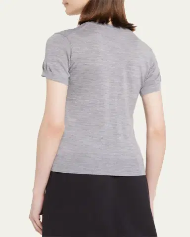 Theory Basic Regal Wool Short-Sleeve Tee | Thumbnail 3